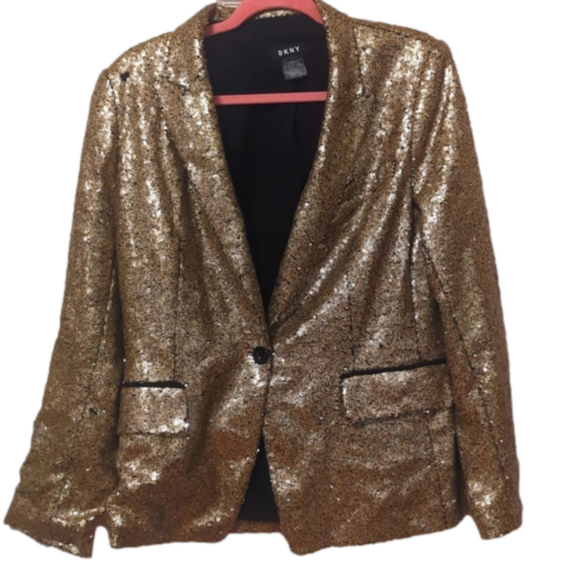 Dkny Jackets & Blazers - Gold sequin blazer